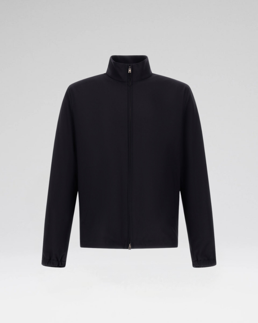 JACKET WITH ZIP IN LIGHT STRETCH WOOL