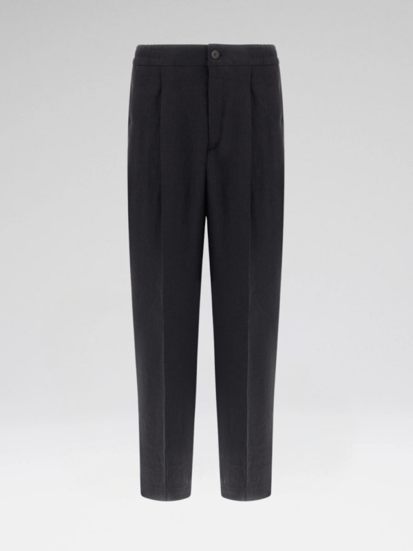 TROUSERS IN SLUBBING LINEN