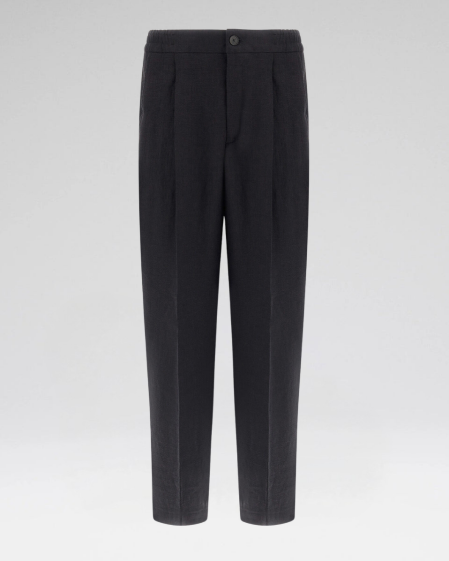 TROUSERS IN SLUBBING LINEN