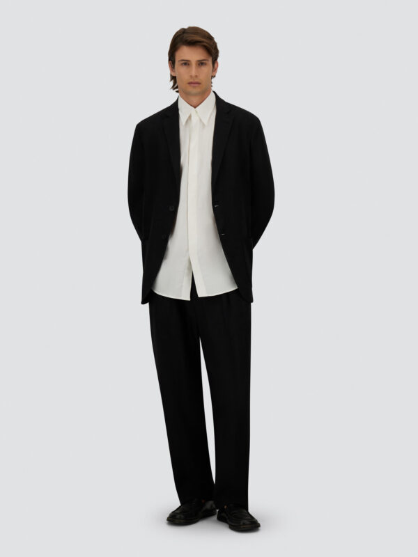 TROUSERS IN SLUBBING LINEN
