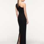 ASYMMETRIC DIAMANTE MAXI DRESS