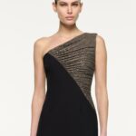 ASYMMETRIC DIAMANTE MAXI DRESS