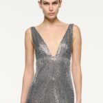 DEEP PLUNGE DIAMANTE GOWN