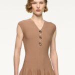 TRIMMED KNIT DRESS