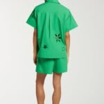 FLOWER CUT OUT BOXY SHIRT