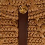 MEDIUM PONY BAG IN CROCHETED RAFFIA