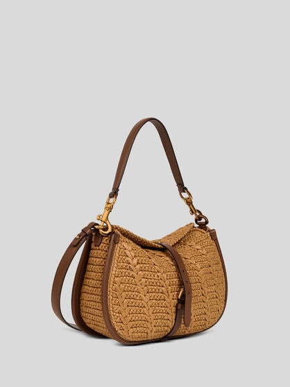 MEDIUM PONY BAG IN CROCHETED RAFFIA