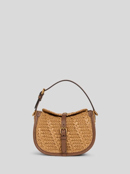 SMALL PONY BAG IN CROCHETED RAFFIA