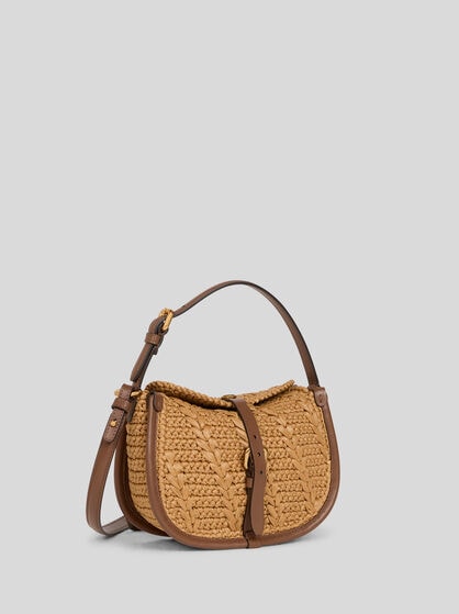 SMALL PONY BAG IN CROCHETED RAFFIA