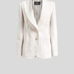 SINGLE-BREASTED COTTON-BLEND JACQUARD SUIT WITH PAISLEY FOLIAGE MOTIF