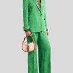 WIDE-LEG JACQUARD TROUSERS WITH FLORAL MOTIF