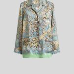 TWILL SHIRT WITH PLACED PAISLEY AND ANIMAL PRINT