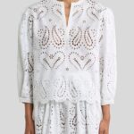 BRODERIE ANGLAISE LACE BLOUSE WITH PAISLEYS AND HEARTS