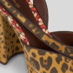 SUEDE PLATFORM SANDALS WITH ANIMAL MOTIF