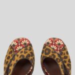 SUEDE PLATFORM SANDALS WITH ANIMAL MOTIF