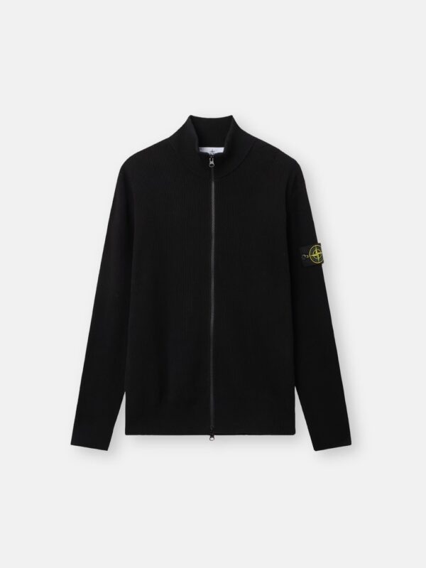 ZIP UP RIBBED CARDIGAN