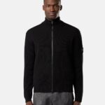 ZIP UP RIBBED CARDIGAN