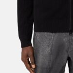 ZIP UP RIBBED CARDIGAN