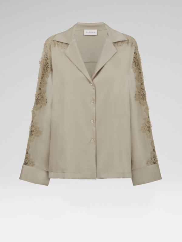 LACE EMBELLISHED SHIRT