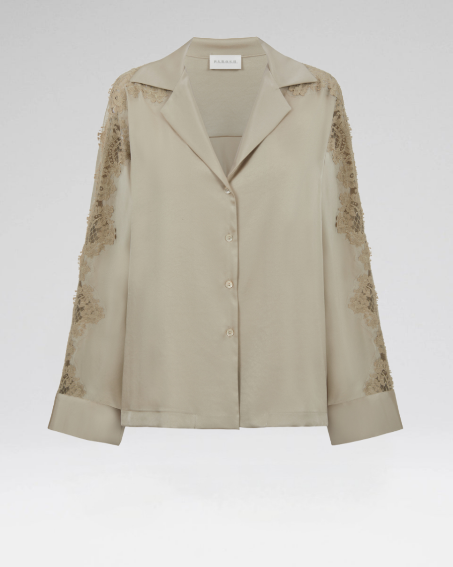 LACE EMBELLISHED SHIRT