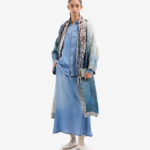 FAUX DENIM SILK SHIRT