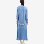FAUX DENIM SILK SHIRT