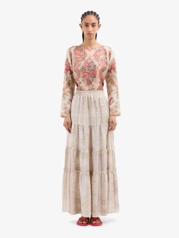 MAXI SILK SKIRT