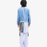 FAUX DENIM SILK JACKET