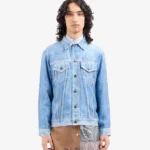 FAUX DENIM SILK JACKET