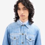 FAUX DENIM SILK JACKET