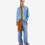 FAUX DENIM SILK JACKET