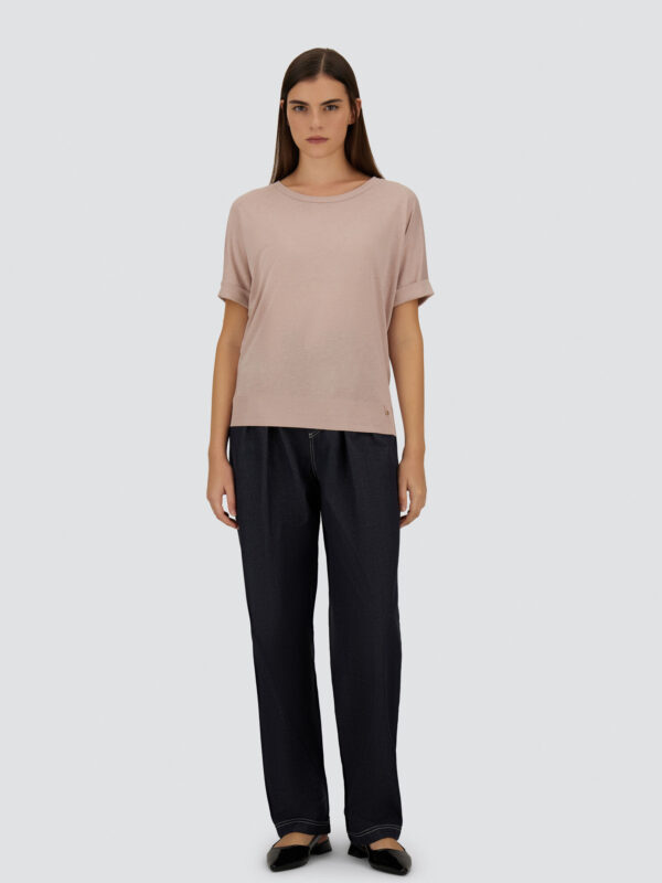 T-SHIRT IN GLAM KNIT EFFECT