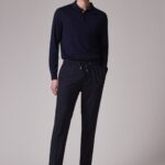 DRAWSTRING WAIST SLIM FIT TROUSERS