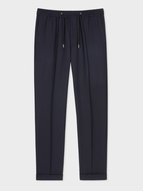 DRAWSTRING WAIST SLIM FIT TROUSERS