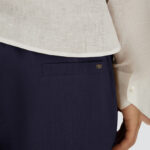 TROUSERS IN COTTON LINEN POPELINE