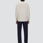 TROUSERS IN COTTON LINEN POPELINE