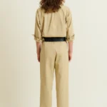 PLEATED BELTED PANTS