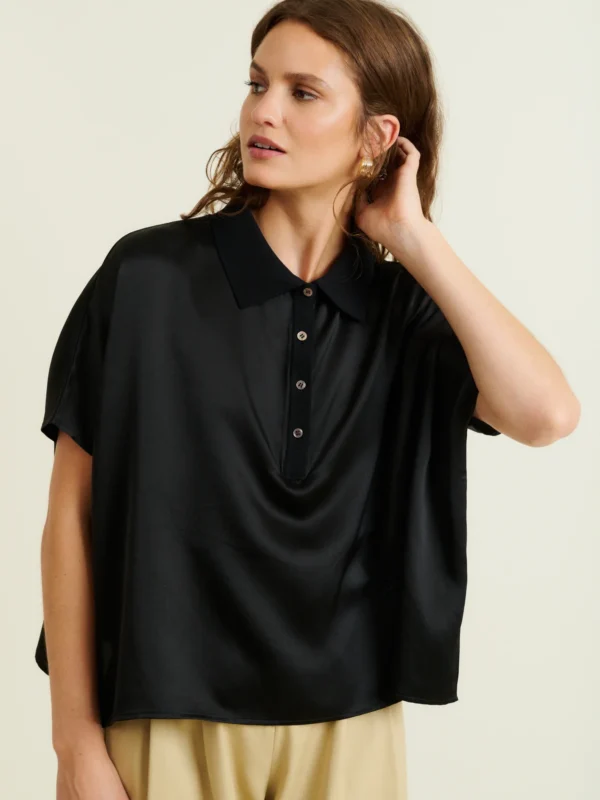 ISABELLE SILK POLO