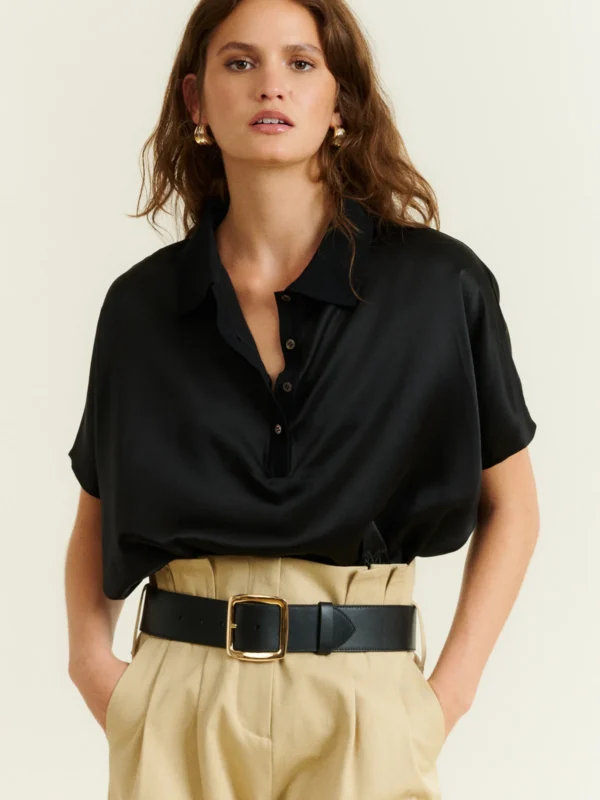 ISABELLE SILK POLO