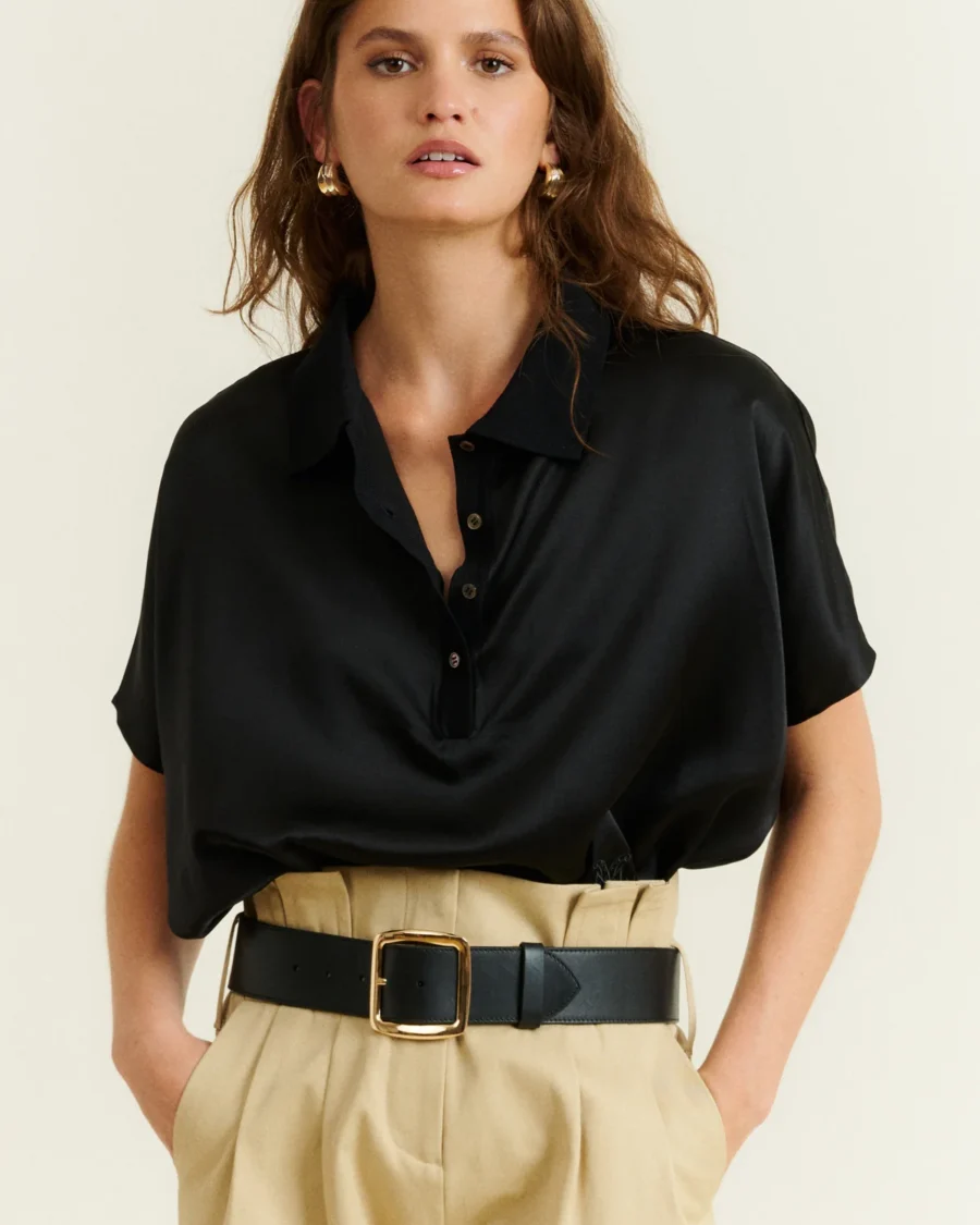 ISABELLE SILK POLO