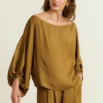 MONICA OFF THE SHOULDER CHVRON TOP