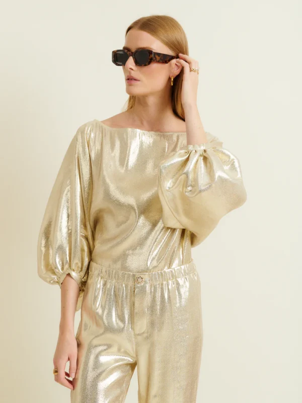 SILK OFF THE SHOULDER TOP