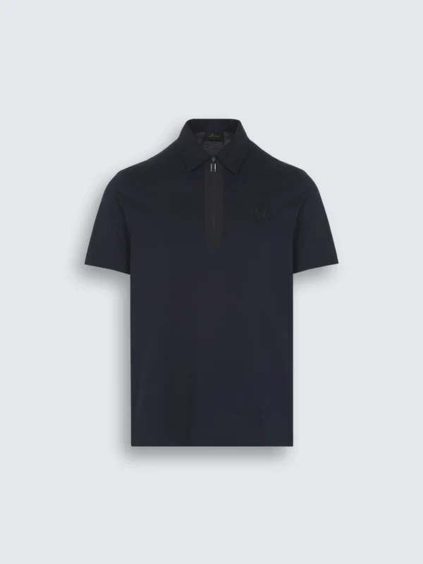 COTTON ZIPPED POLO