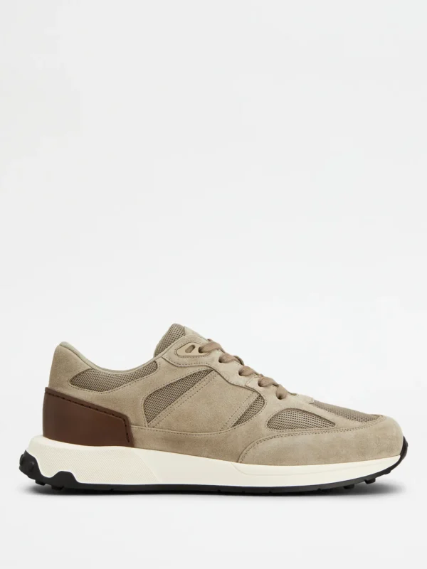SNEAKERS IN SUEDE AND FABRIC