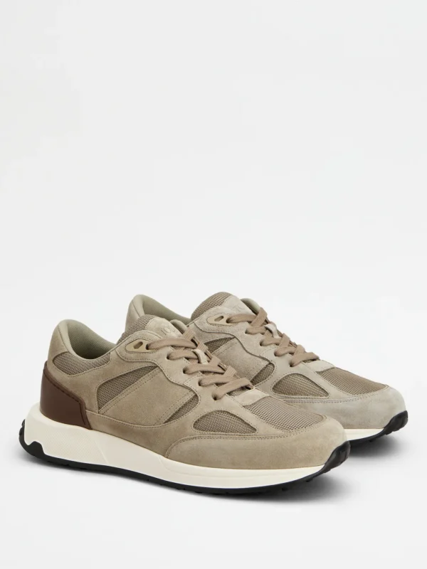 SNEAKERS IN SUEDE AND FABRIC