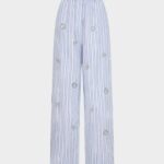 EMBELLISHED STRIPED PANTS