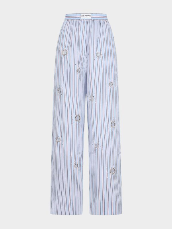 EMBELLISHED STRIPED PANTS