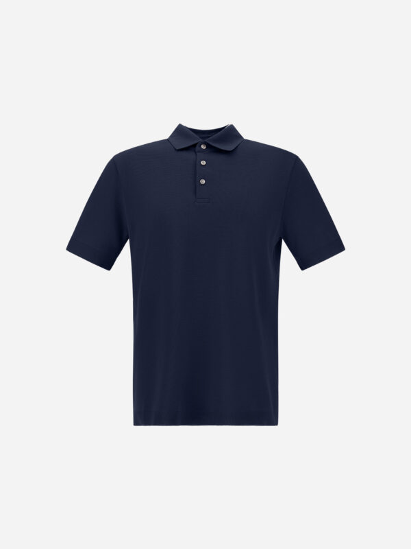 JERSEY KNIT EFFECT POLO SHIRT