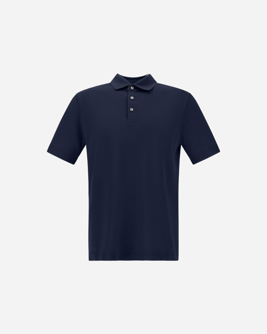 JERSEY KNIT EFFECT POLO SHIRT