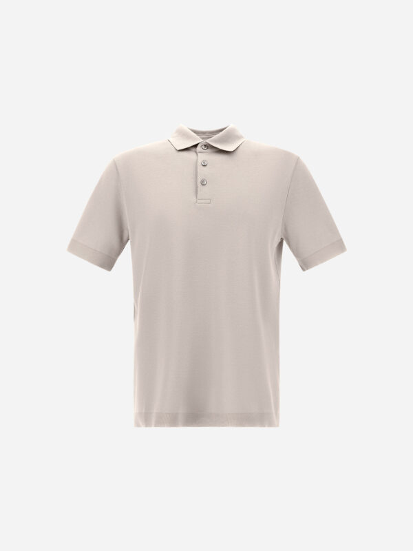 JERSEY KNIT EFFECT POLO SHIRT